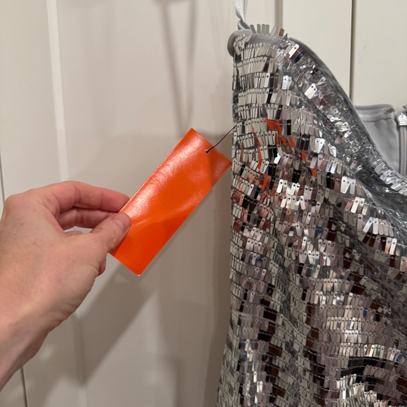 Strapless silver sequin dress - Picture 4 of 6